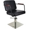 FOTEL ENZO 01 CZARNY/KWADRAT SREBRNY (48H)